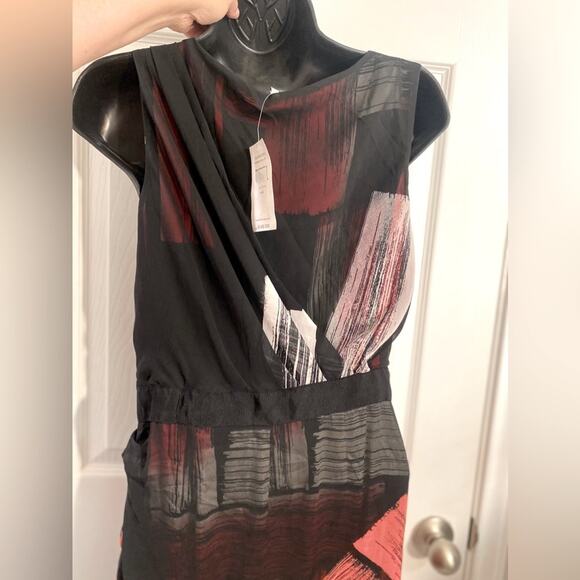 Max and Cleo Midi Faux Wrap Sheath Cocktail Dress - Size 8 - Picture 6 of 9